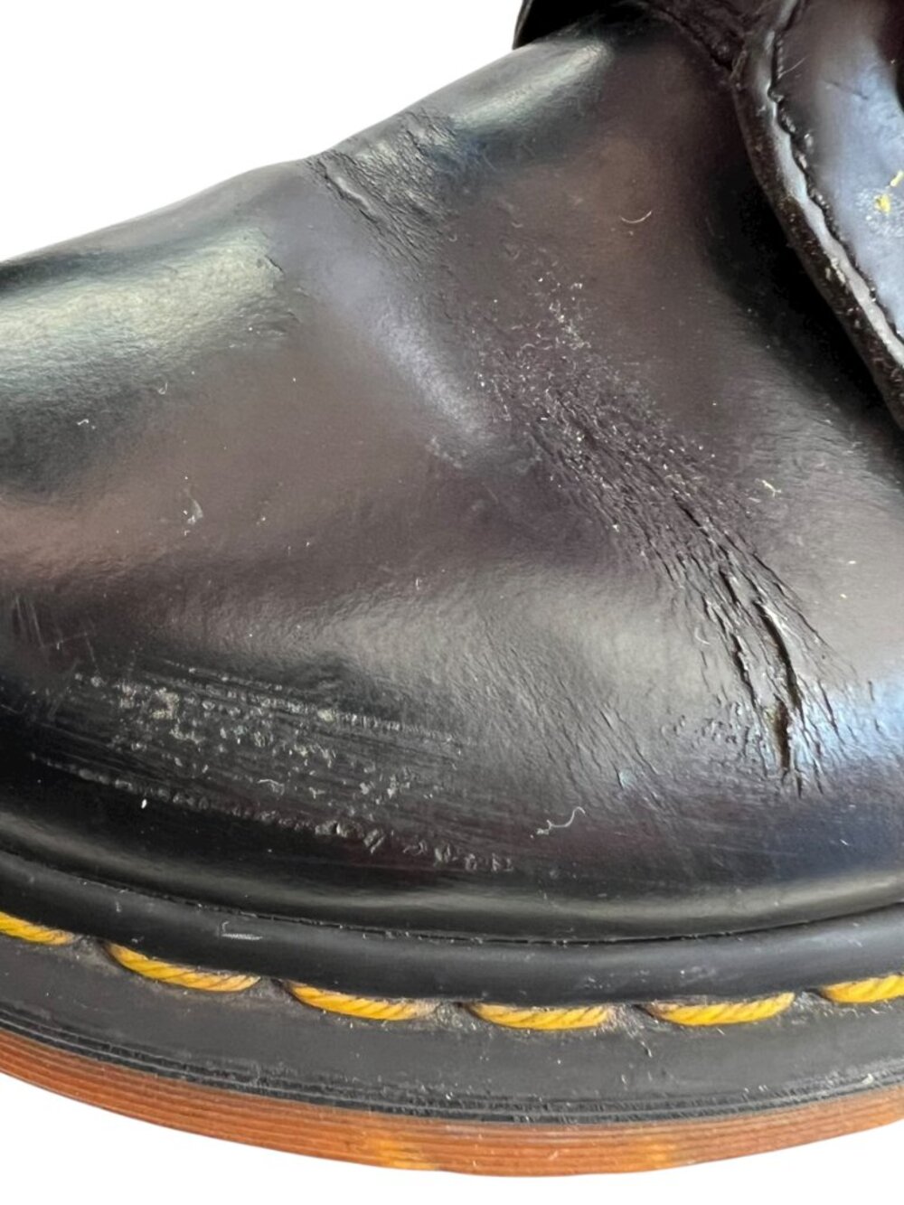Dr Martens boots 1460 smooth black leather pink laces womens 6 combat docs - Picture 14 of 15